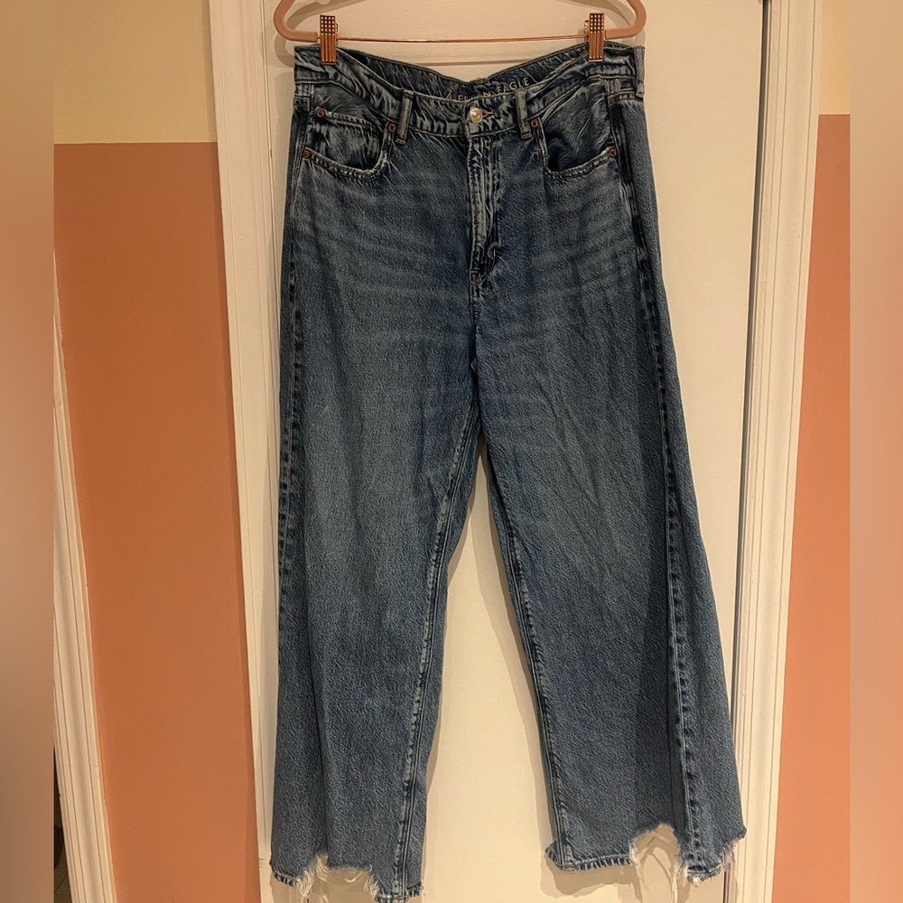 American Eagle high waisted wide leg jean